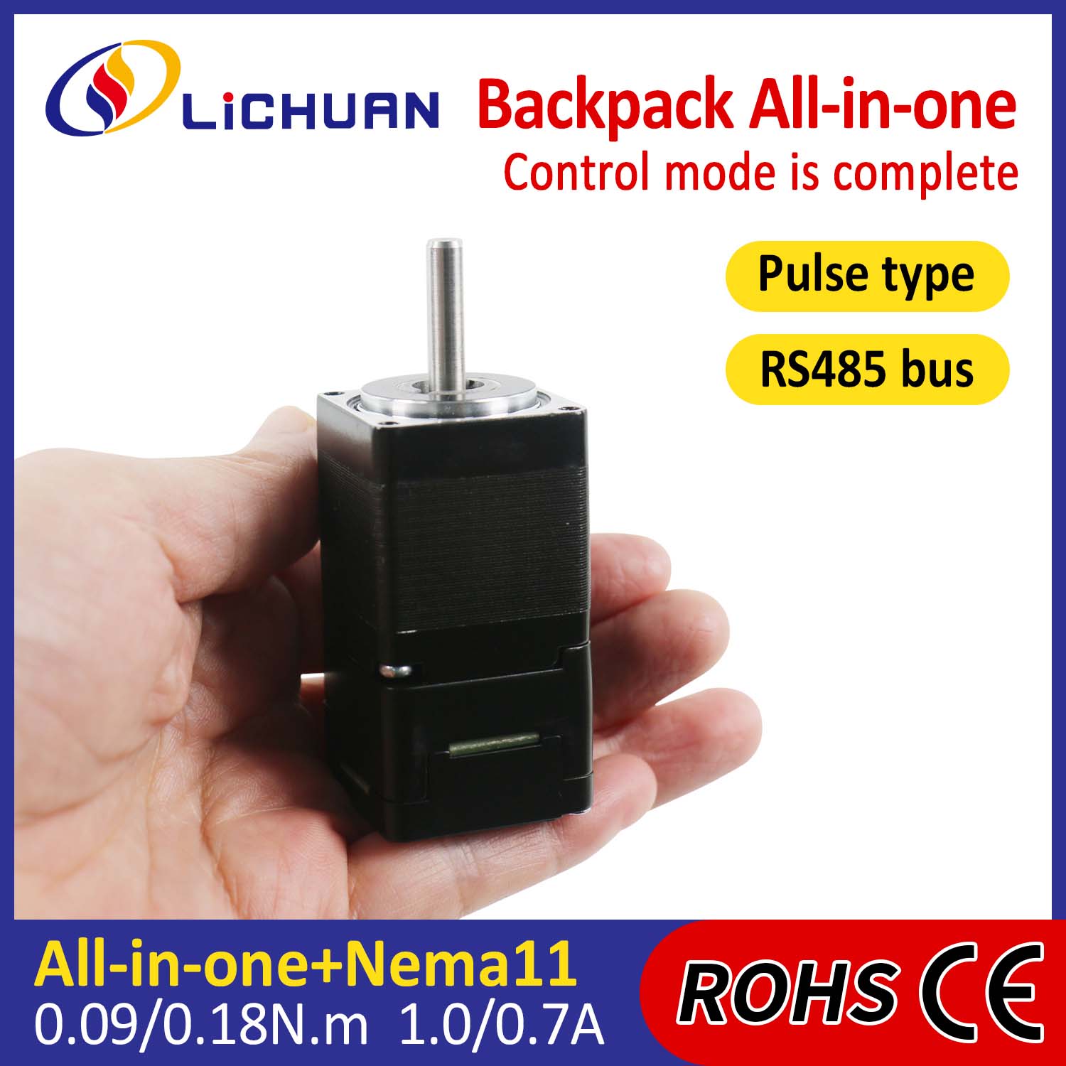 Rucksacktyp NEMA11 Open Loop-geschlossener Schleife integrierter Schrittmotor